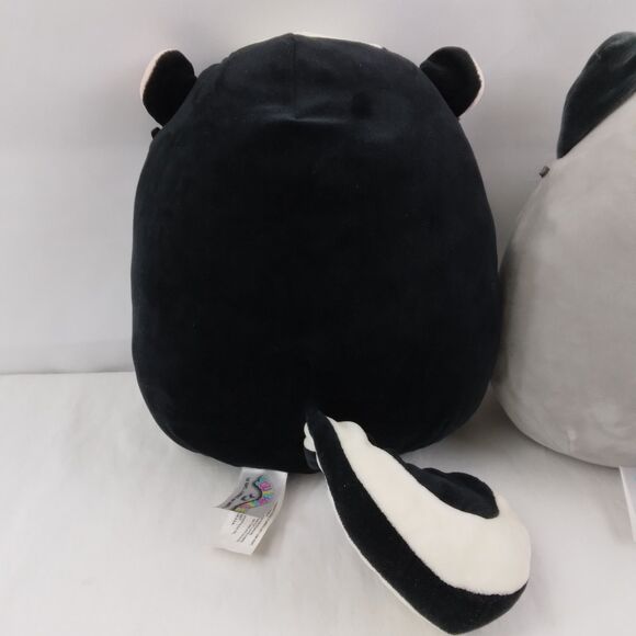 2 8" Squishmallow Plush Toys Raccoon Skunk Forest Animals Kellytoy - Picture 5 of 11